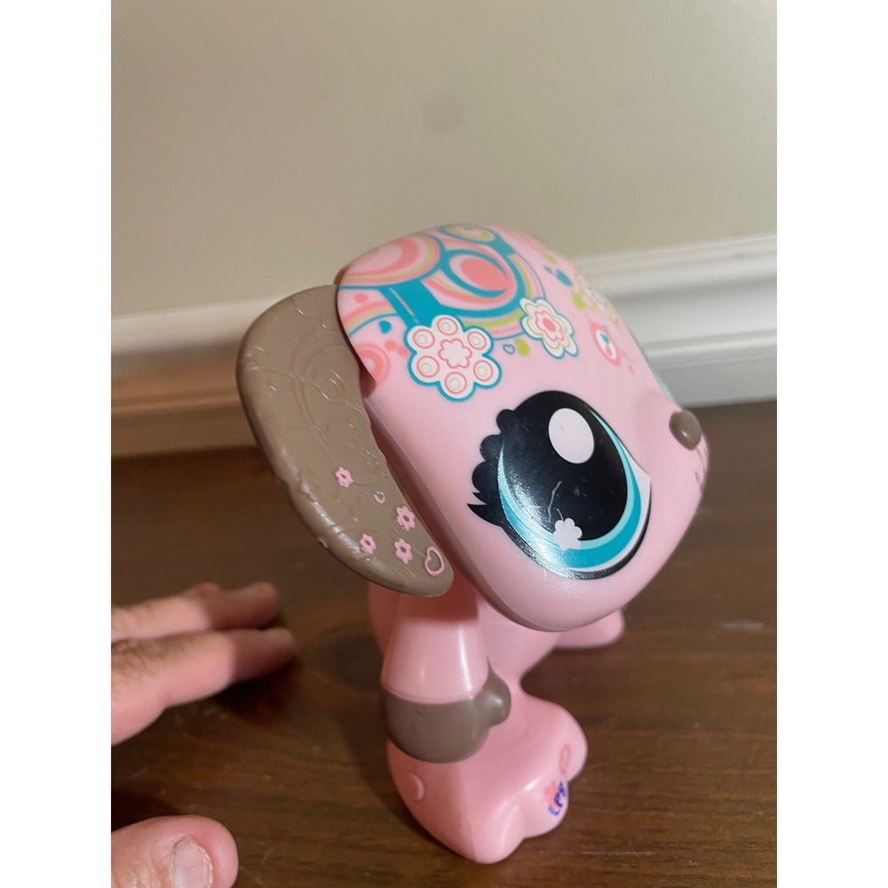 Littlest Pet Shop Deco Pet Pink Dog Large Figure Floral Swirl LPS Hasbro Toy - Picture 4 of 15